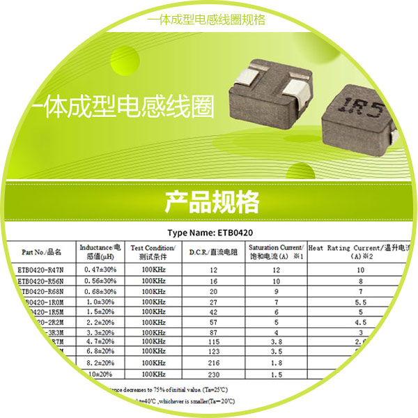 一體成型電感線(xiàn)圈規(guī)格