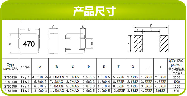 一體成型電感線(xiàn)圈尺寸